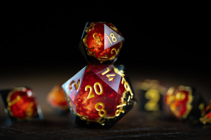 Inferno's Heart + Chonk 35mm D20 8 Piece Set