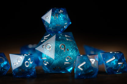 Sapphire Storm + Chonk 35mm D20 8 Piece Set