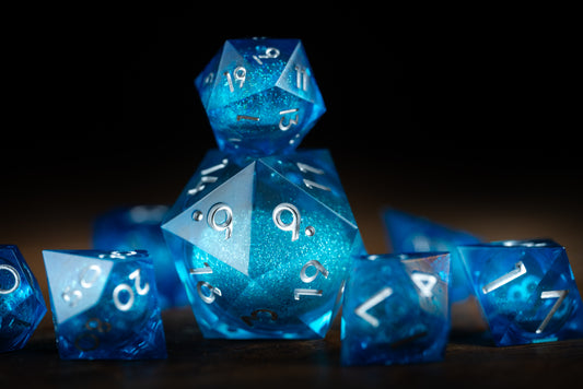 Sapphire Storm + Chonk 35mm D20 8 Piece Set