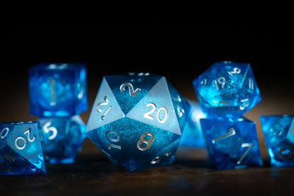 Sapphire Storm + Chonk 35mm D20 8 Piece Set