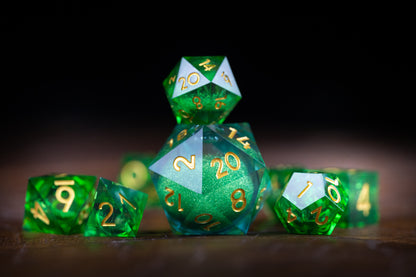 Galactic Emerald + Chonk 35mm D20 8 Piece Set