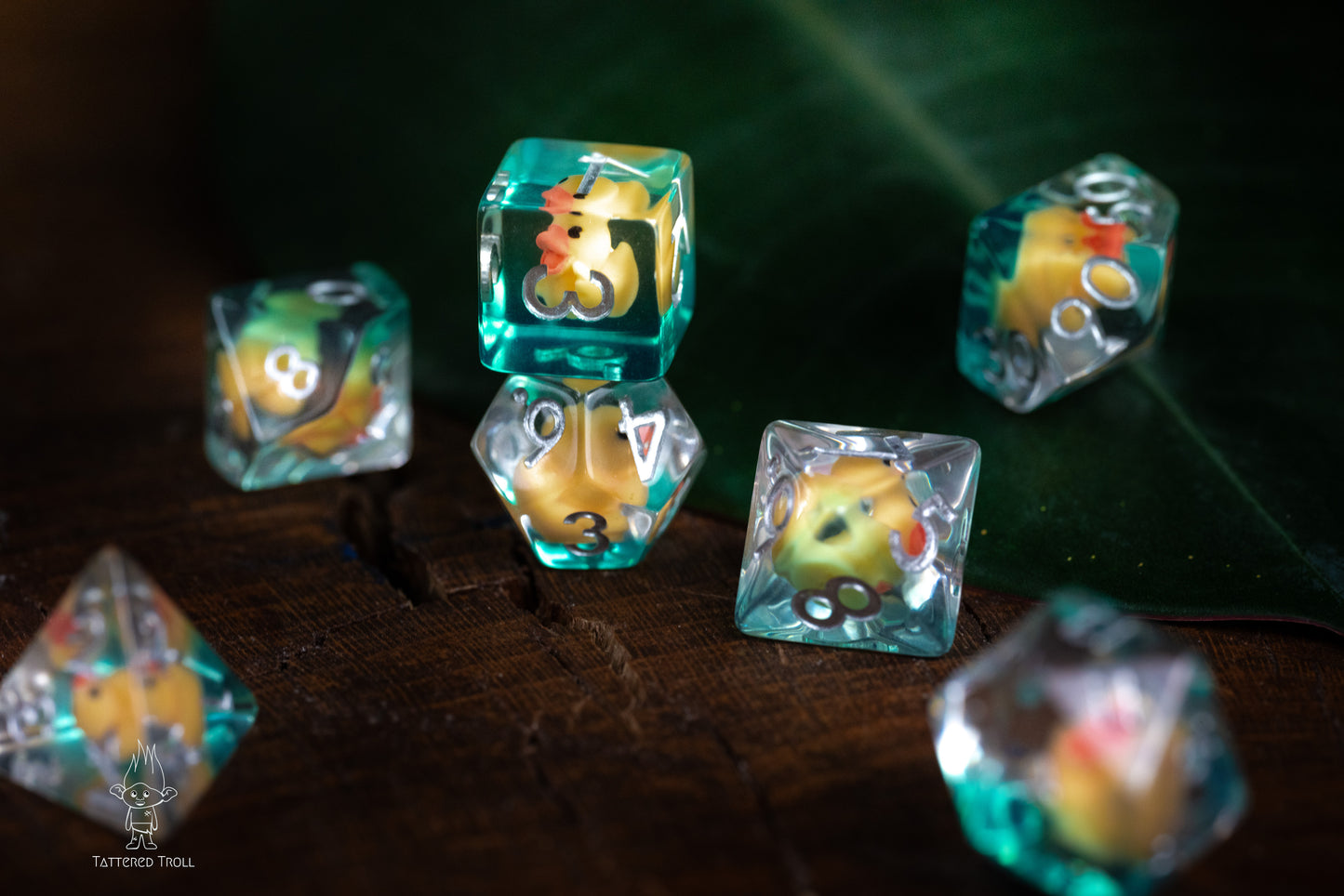 Yellow Duck Dice: Yellow Rubbery Ducky Dice DnD Dice Set with Dice Tray - Perfect DnD Gifts for Duck and Yellow Dice Lovers