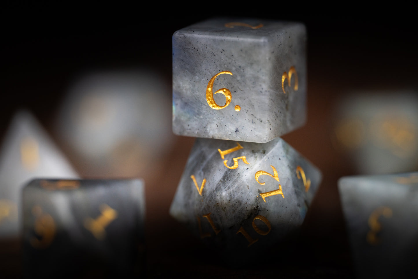 Winterglint Gemstone Dice Set