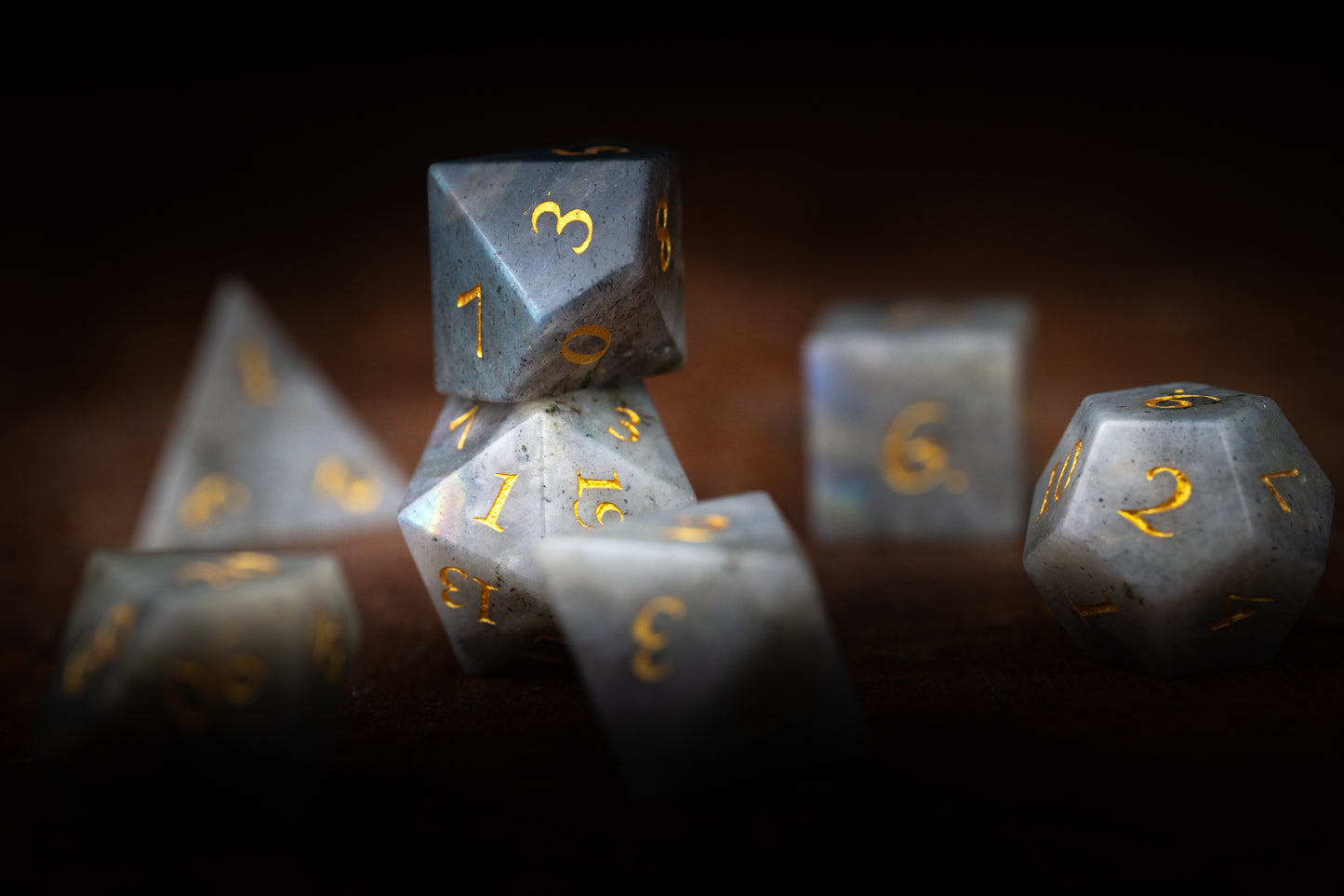 Winterglint Gemstone Dice Set
