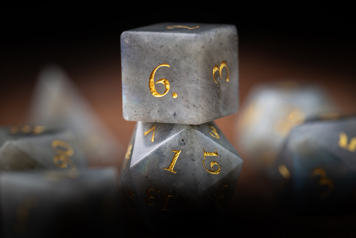 Winterglint Gemstone Dice Set