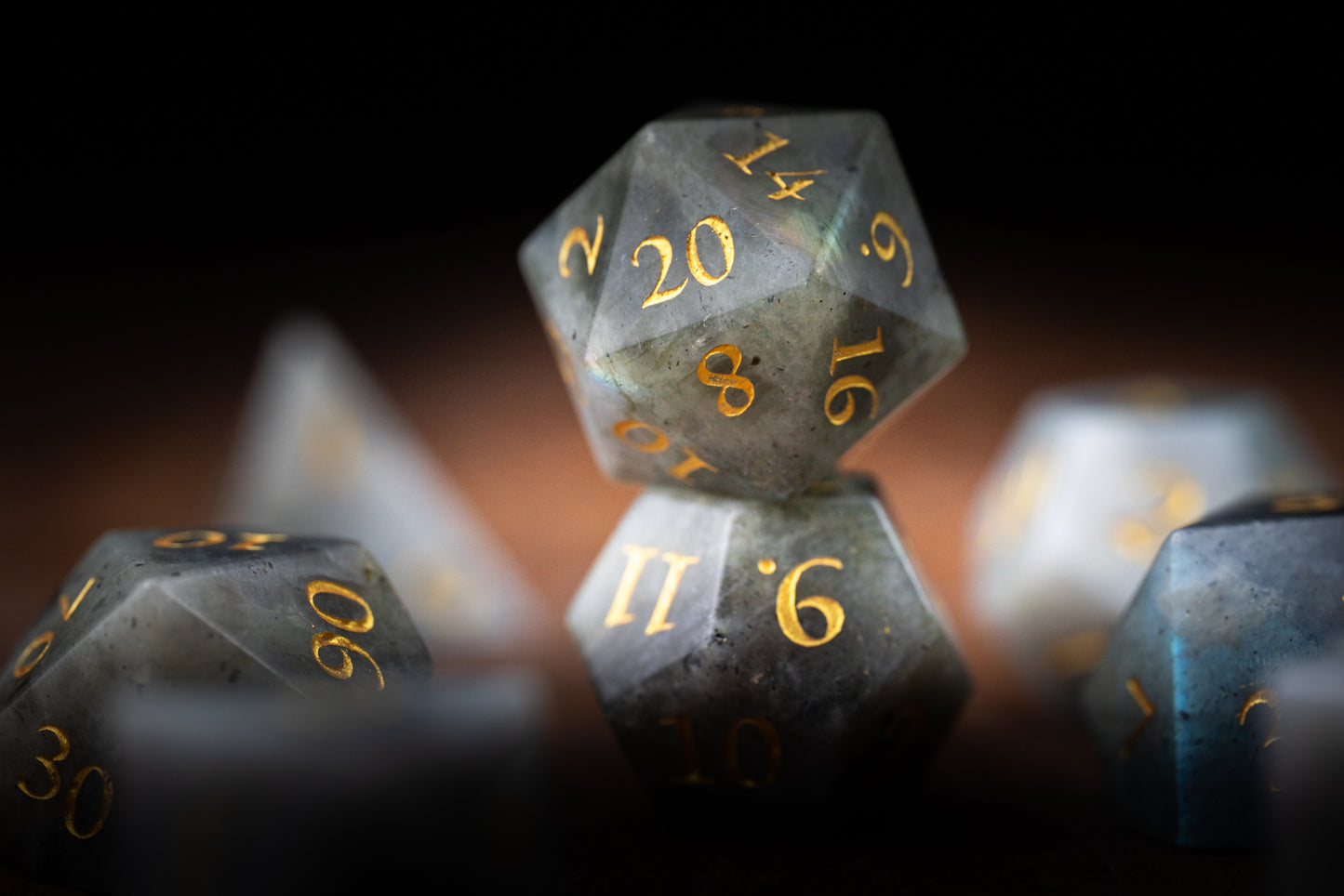 Winterglint Gemstone Dice Set