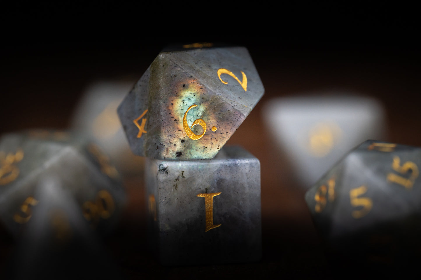Winterglint Gemstone Dice Set