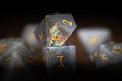 Winterglint Gemstone Dice Set