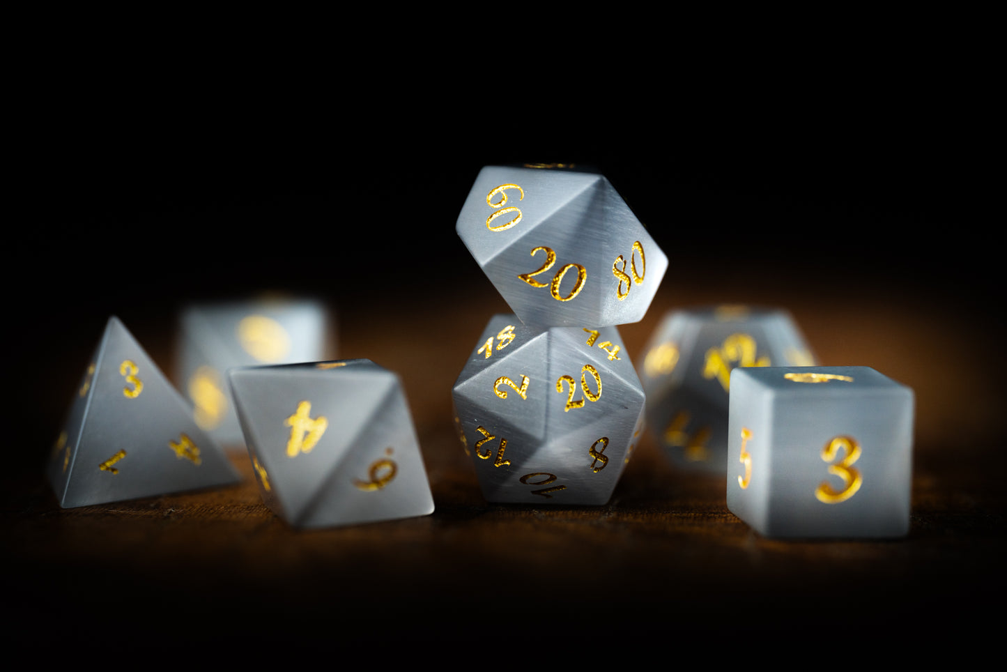 Moonshade Shards Gemstone Dice Set