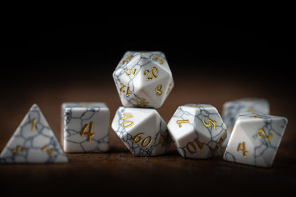 Ghostpath Compass Gemstone Dice Set