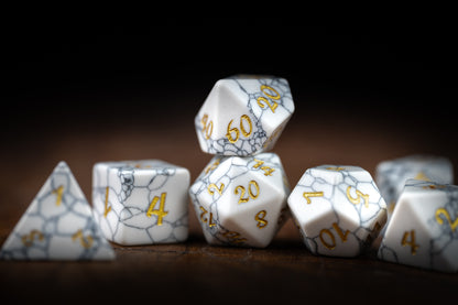 Ghostpath Compass Gemstone Dice Set