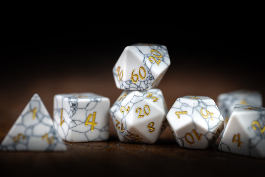 Ghostpath Compass Gemstone Dice Set