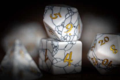 Ghostpath Compass Gemstone Dice Set