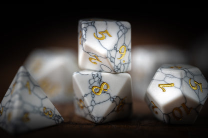 Ghostpath Compass Gemstone Dice Set