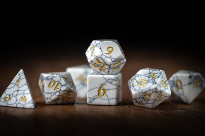 Ghostpath Compass Gemstone Dice Set