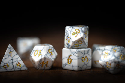 Ghostpath Compass Gemstone Dice Set