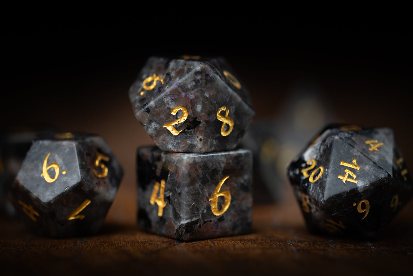 Lanternstone Gemstone Dice Set