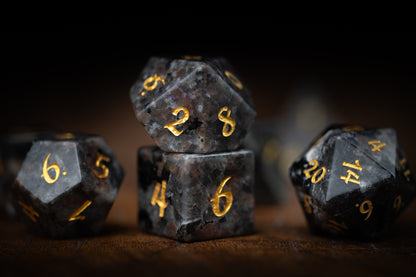 Lanternstone Gemstone Dice Set
