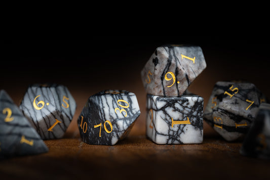 Midnight Quarry Gemstone Dice Set
