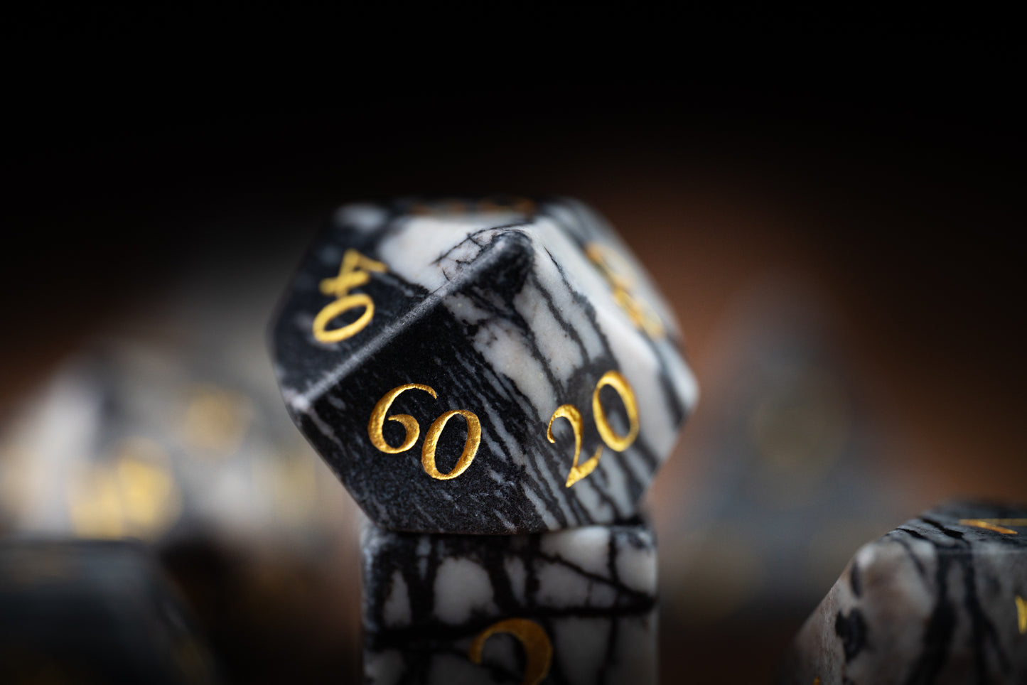 Midnight Quarry Gemstone Dice Set