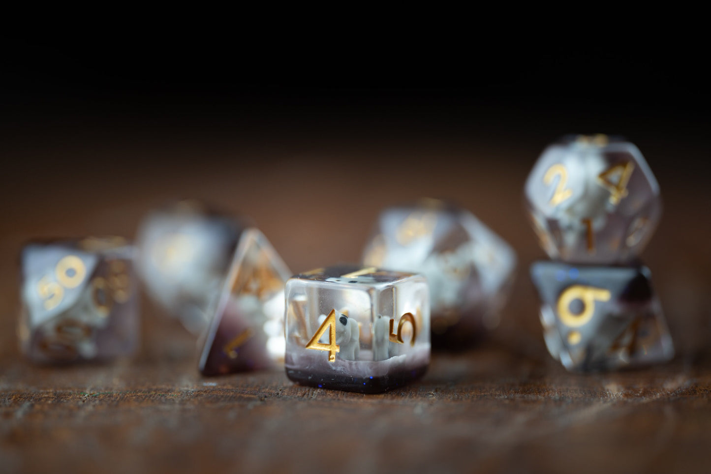 Tiny Trampler Elephant Dice: Cute Polyhedral DnD Dice Set - Perfect Animal-Themed Gifts for Dungeons and Dragons Players