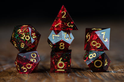 Carnelian Dice Set