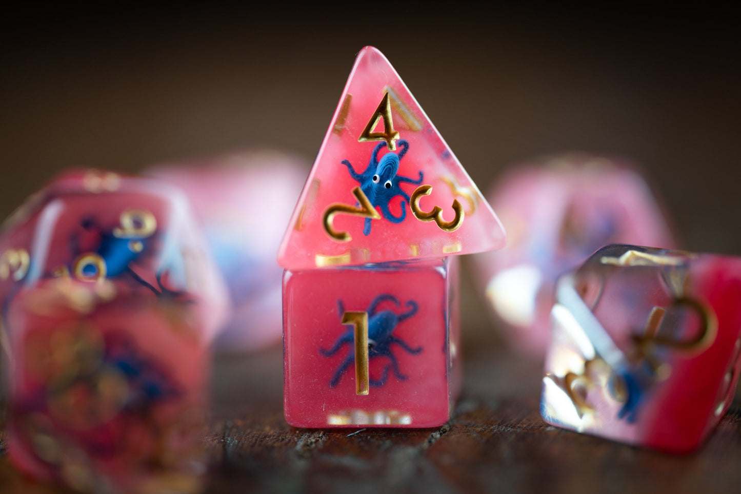 Krazy Kraken Octopus Dice Set: Cute Polyhedral DnD Dice - Perfect Gift for Dungeons and Dragons Players