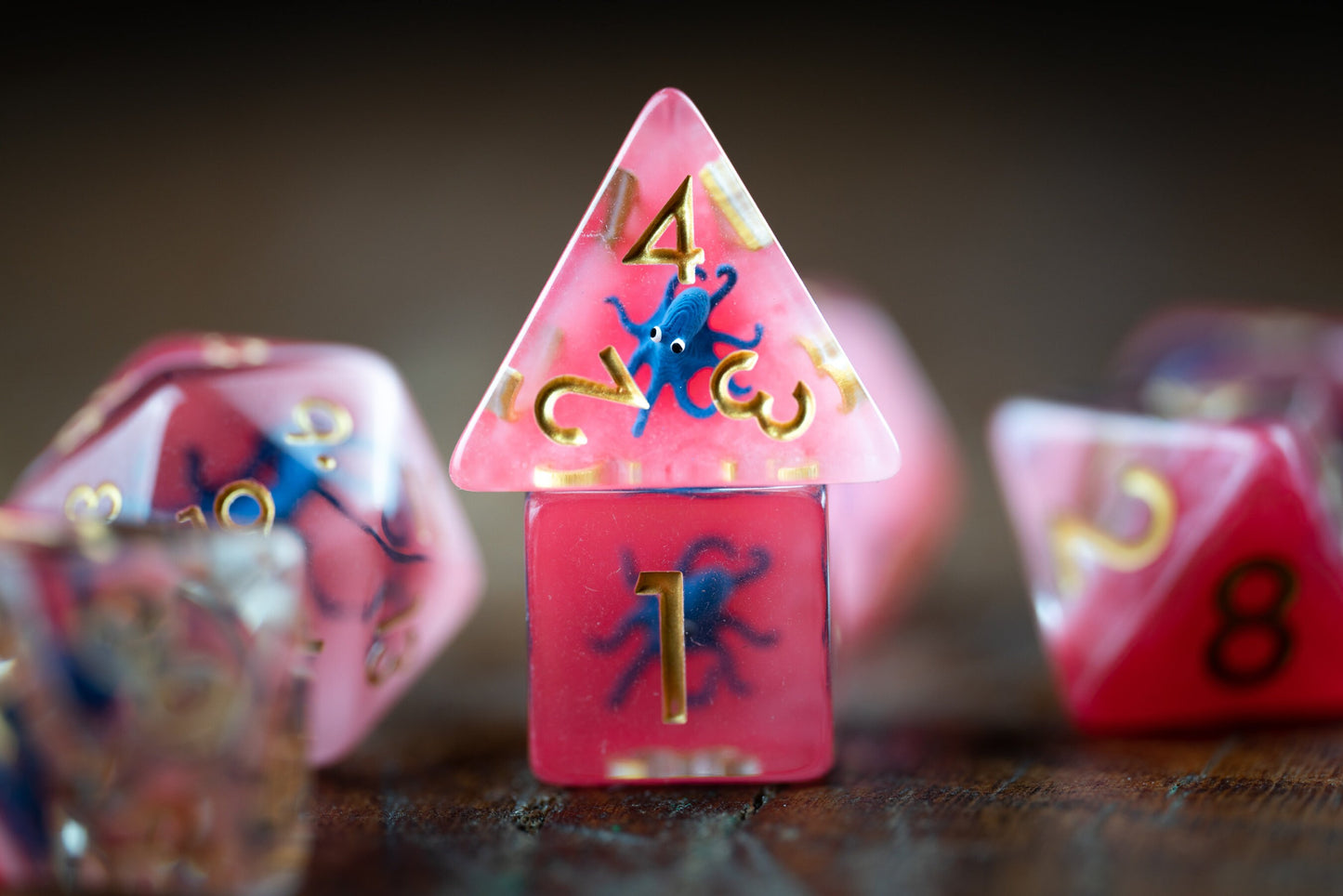 Krazy Kraken Octopus Dice Set: Cute Polyhedral DnD Dice - Perfect Gift for Dungeons and Dragons Players