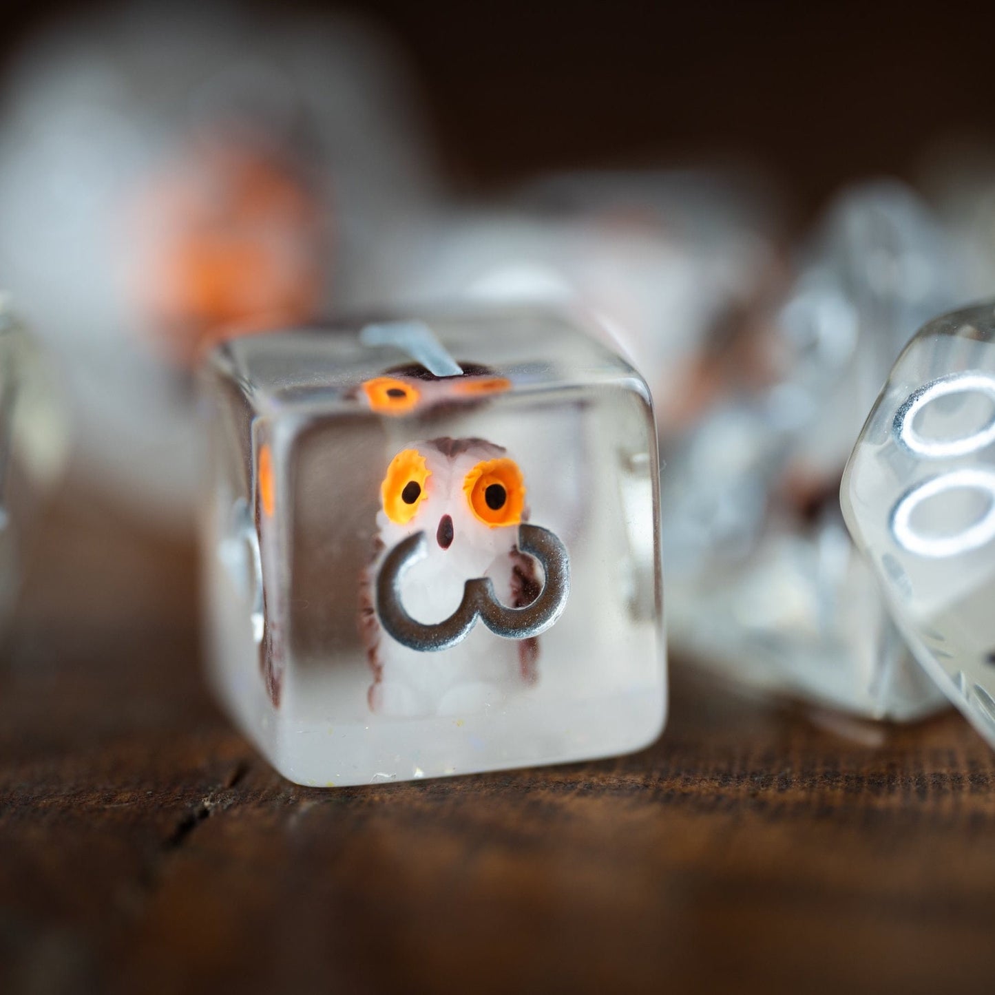 Tiny Talons Owl Dice Set: Cute Polyhedral DnD Dice - Perfect Gift for Owl Lovers and D&D Players