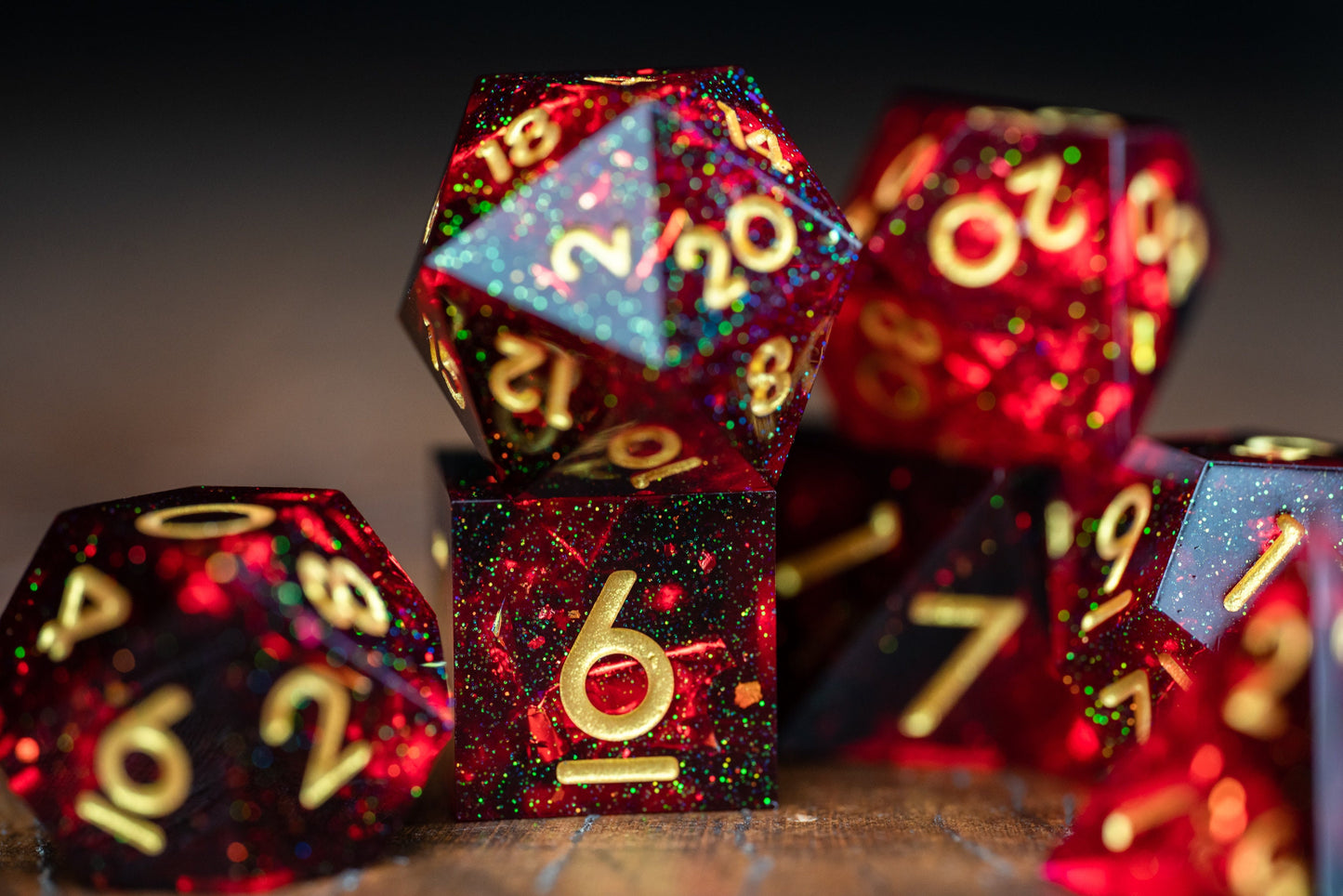 Carnelian Dice Set