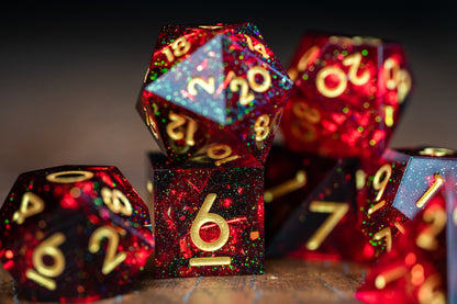 Carnelian Dice Set