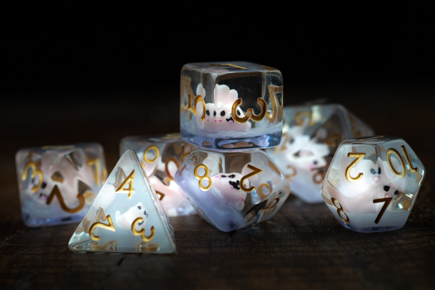 Seal of Fate Polyhedral Dice Set: Cute Ocean-Themed DnD Dice for Seal Lovers - Perfect Gift for DnD Players