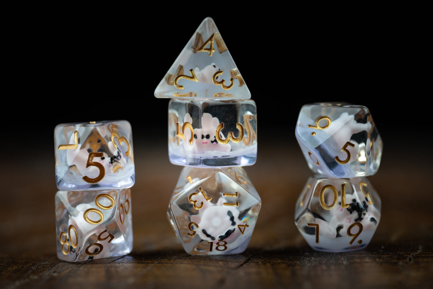 Seal of Fate Polyhedral Dice Set: Cute Ocean-Themed DnD Dice for Seal Lovers - Perfect Gift for DnD Players