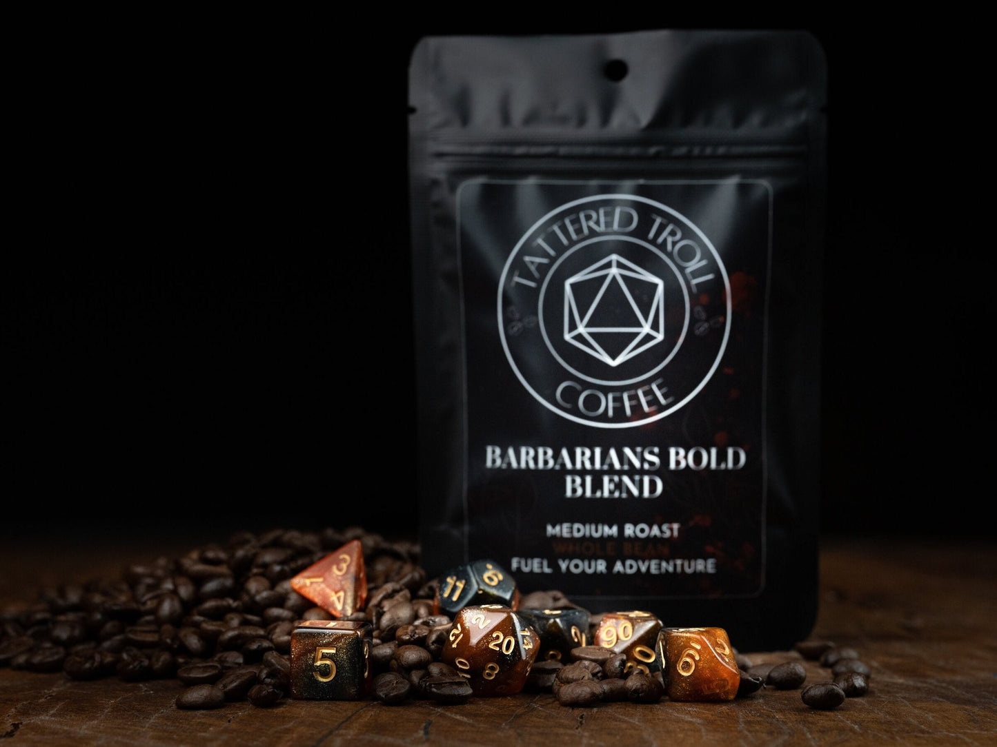 Coffee Dice Set: Cute and Fun Polyhedral DnD Dice for TTRPG - Perfect Coffee-Themed Gag Gift for Dungeons and Dragons Enthusiasts