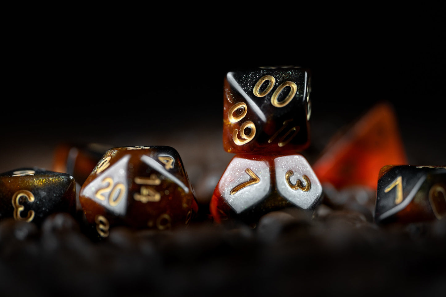 Coffee Dice Set: Cute and Fun Polyhedral DnD Dice for TTRPG - Perfect Coffee-Themed Gag Gift for Dungeons and Dragons Enthusiasts