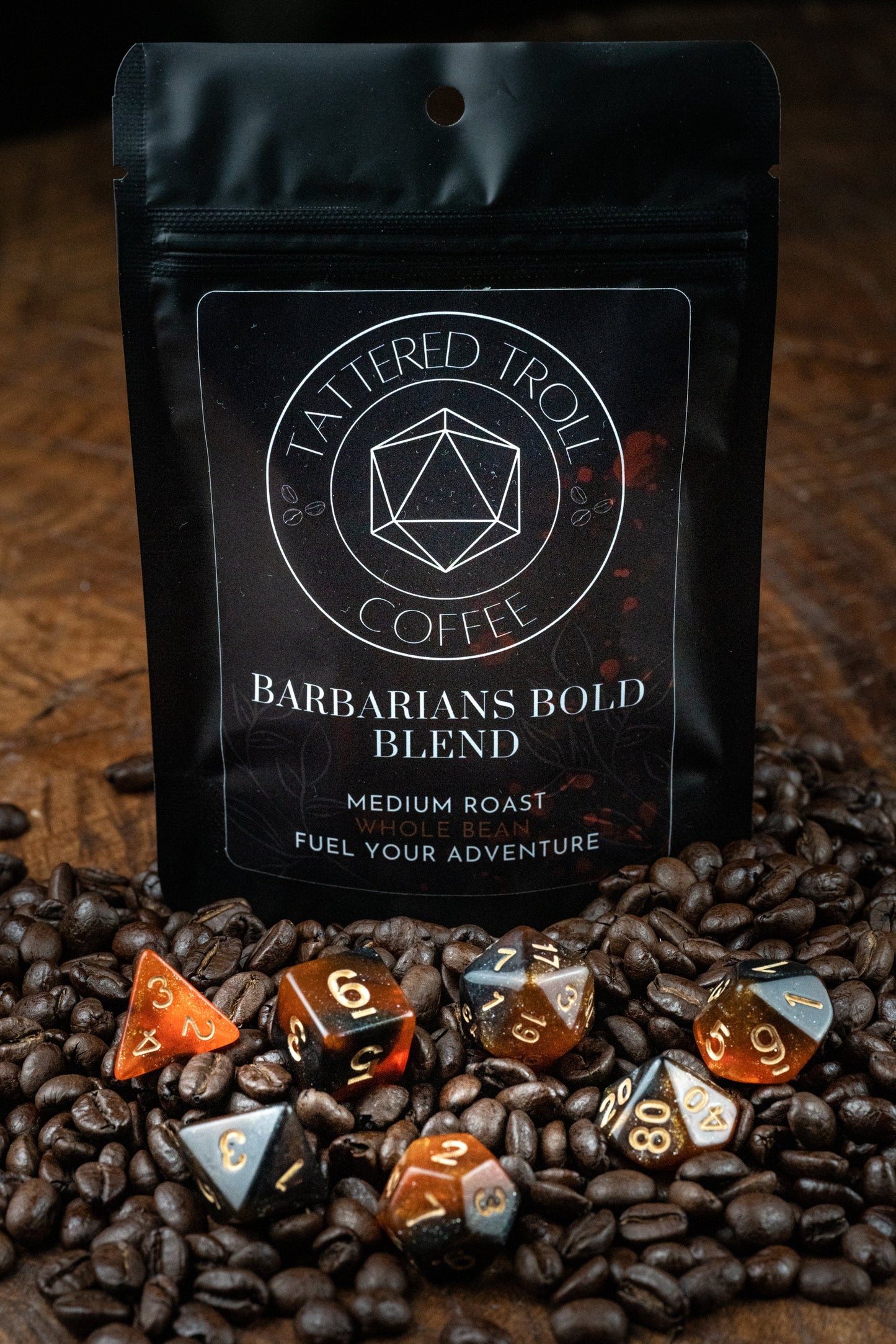 Coffee Dice Set: Cute and Fun Polyhedral DnD Dice for TTRPG - Perfect Coffee-Themed Gag Gift for Dungeons and Dragons Enthusiasts