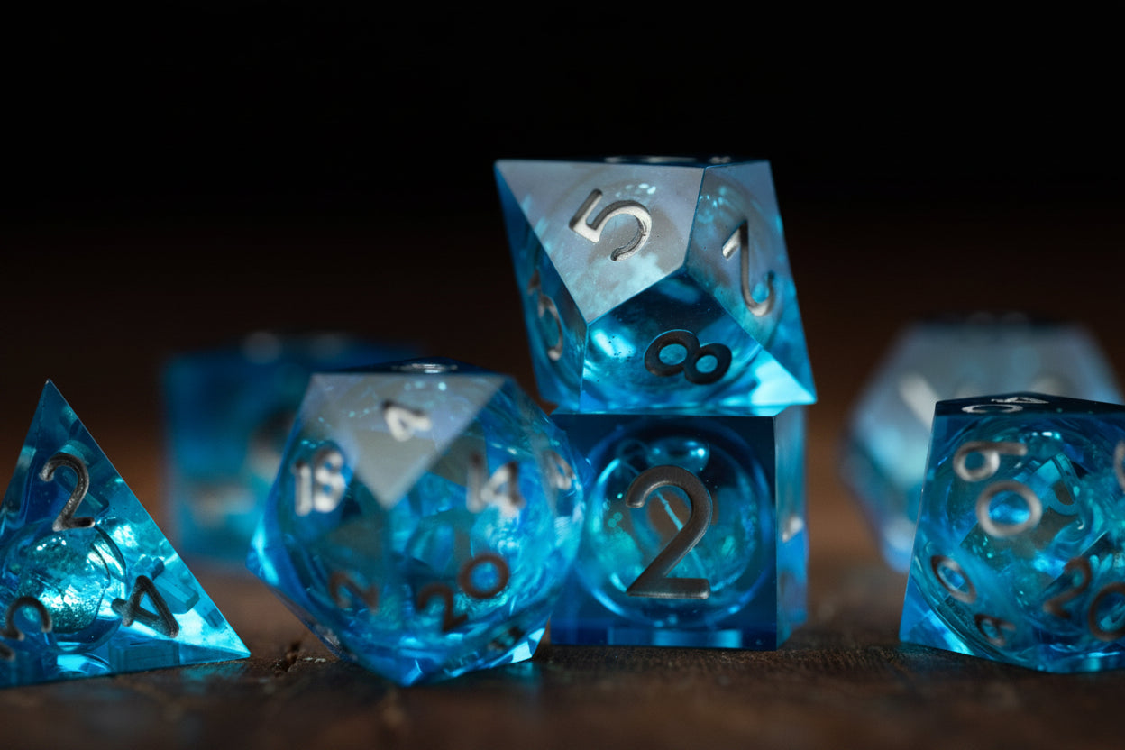 Sapphire Storm Blue Dice Set