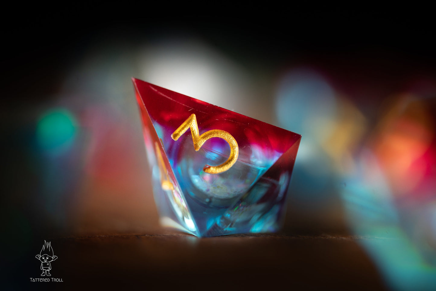 DnD dice sets: Super Nova Blue and Red Liquid Core DnD Dice: Sharp Edge Polyhedral Liquid Core Dice with Glitter - Space DnD Dice for Dungeons and Dragons