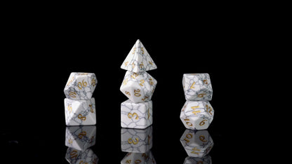 Ghostpath Compass Gemstone Dice Set