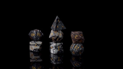 Midnight Quarry Gemstone Dice Set
