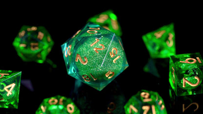 Galactic Emerald + Chonk 35mm D20 8 Piece Set