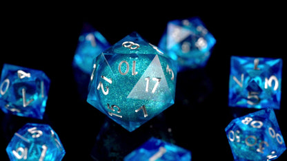 Sapphire Storm + Chonk 35mm D20 8 Piece Set