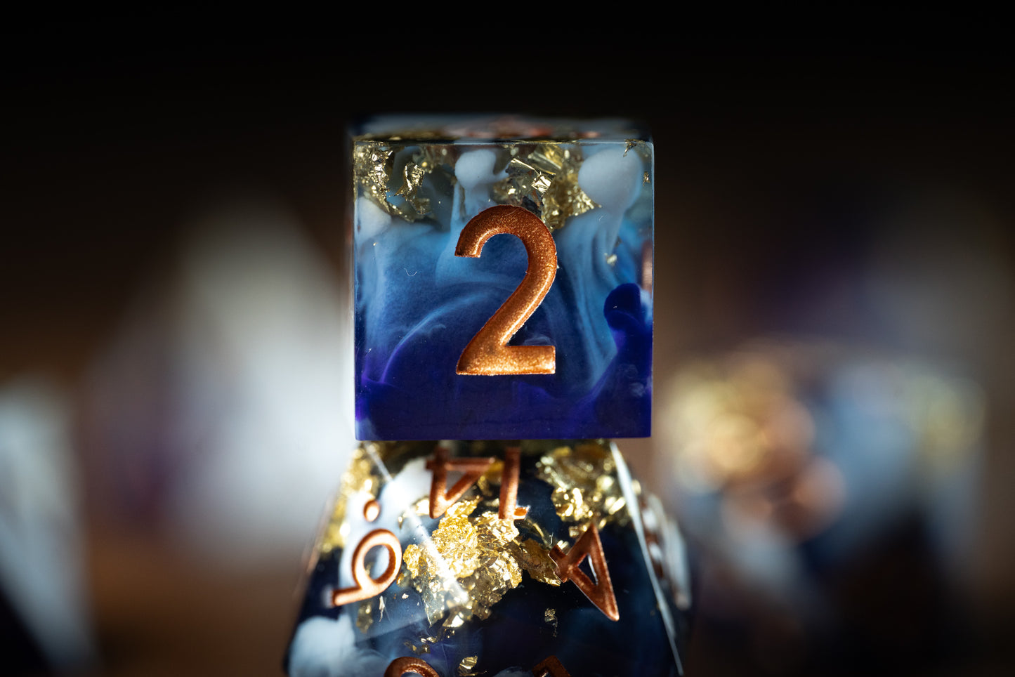 Golden Nightfall Dice Set