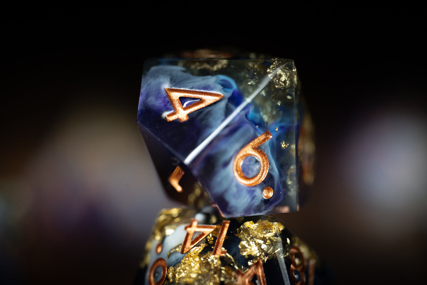 Golden Nightfall Dice Set