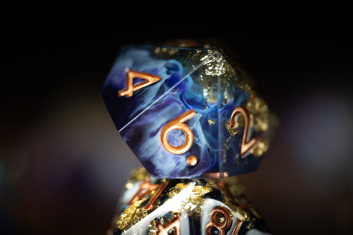 Golden Nightfall Dice Set