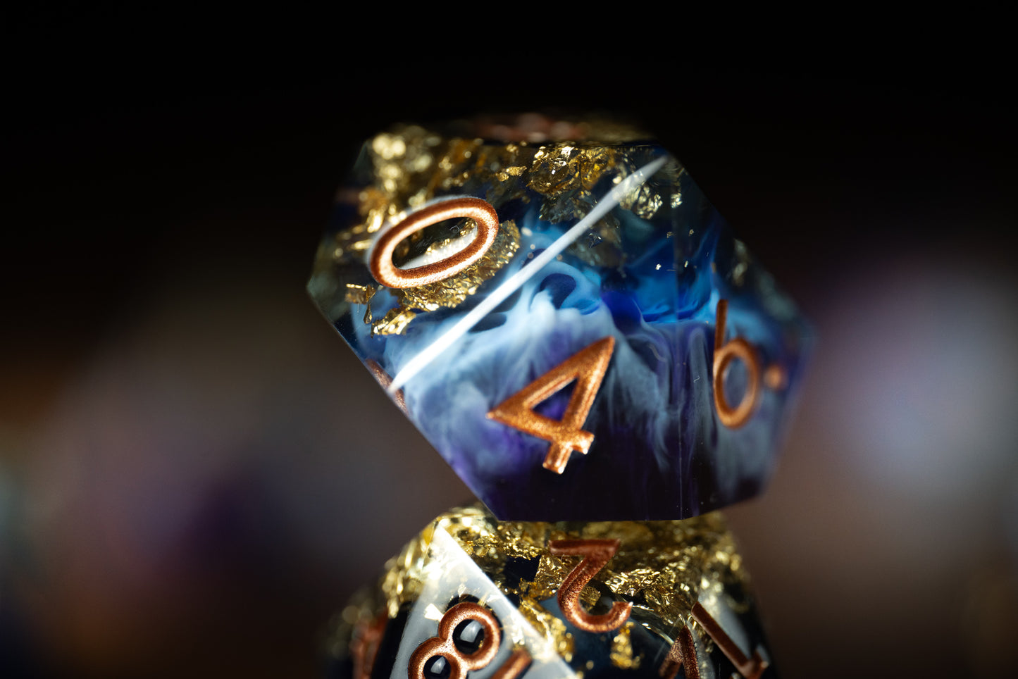 Golden Nightfall Dice Set