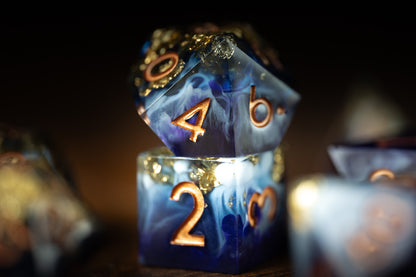 Golden Nightfall Dice Set