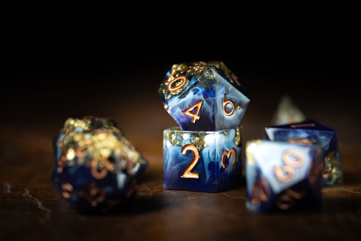 Golden Nightfall Dice Set